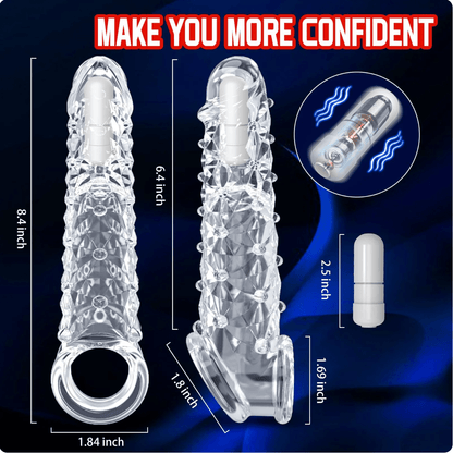 Bigger. Harder. Wilder. The Explosive Vibrating Wolf - Tooth Crystal Sleeve - Intimacare India