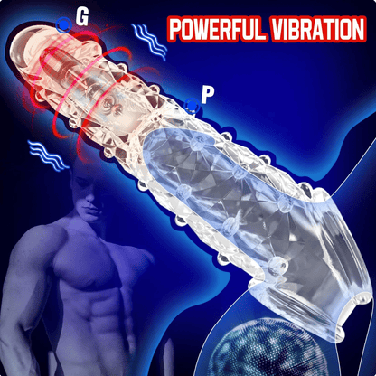 Bigger. Harder. Wilder. The Explosive Vibrating Wolf - Tooth Crystal Sleeve - Intimacare India